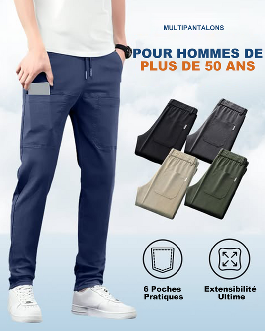 💥Dernier jour de soldes 50 % DE RÉDUCTION🏆MultiPants – Pantalon cargo résistant et extensible avec multiples poches