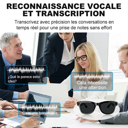 Lunettes intelligentes AI avec capture photo et vidéo