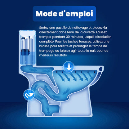 ✨🚽 Comprimés effervescents de nettoyage des toilettes - décontamination, tartre urinaire, alcali urinaire et élimination des odeurs