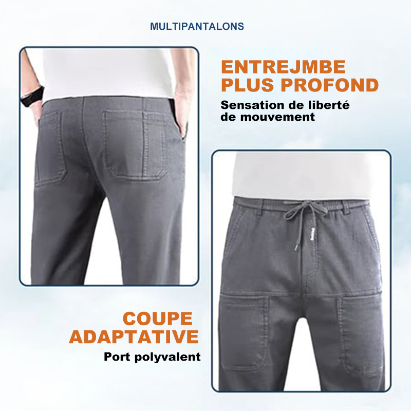 💥Dernier jour de soldes 50 % DE RÉDUCTION🏆MultiPants – Pantalon cargo résistant et extensible avec multiples poches