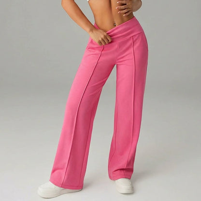 ⏰ 50% de réduction ! 💫 Pantalon droit ample uni pour femme – Confort & Élégance quotidienne ❄️👖