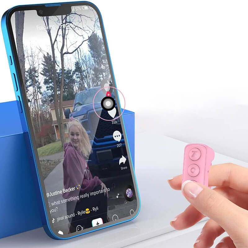 🌟 Bague de contrôleur à distance - Tourne-page Bluetooth, enregistrement vidéo et contrôle musical, compatible iPhone, iPad, iOS et Android