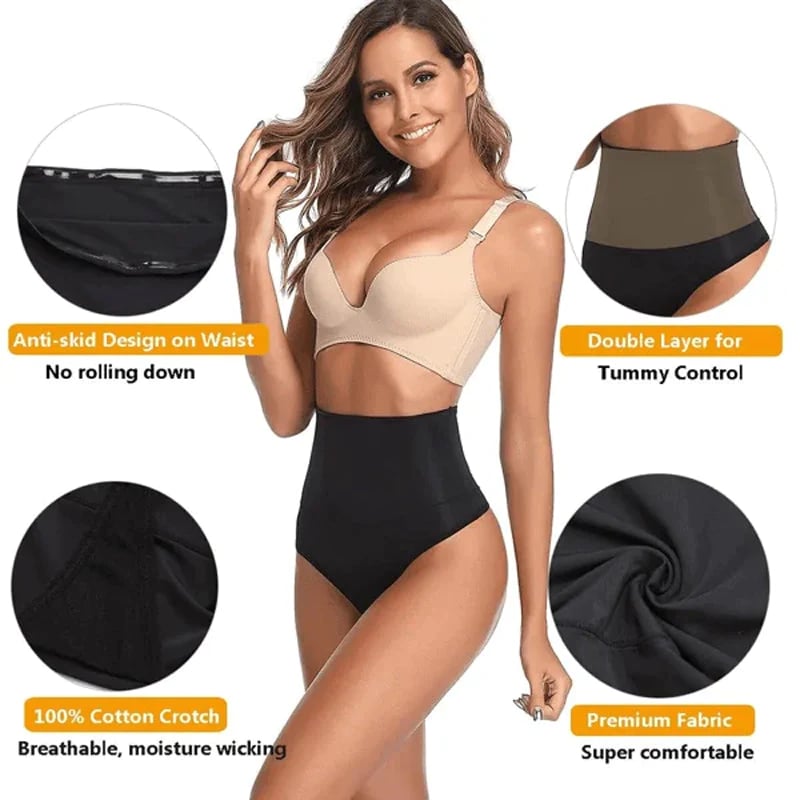 🎁Dernier jour - 1 acheté, 1 offert🎉Culotte gainante taille haute pour un ventre plat