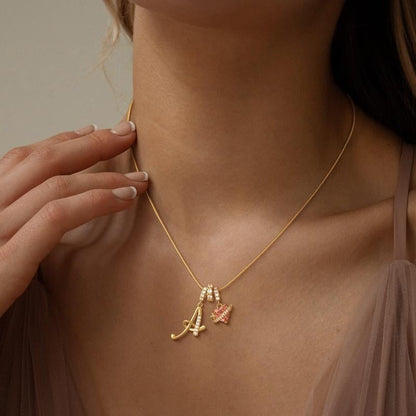 💖 DERNIER JOUR – 57 % DE RÉDUCTION ✨ Colliers à pendentifs 3 rangs avec initiales A-Z 🎀 | Personnalisés et élégants