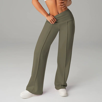 ⏰ 50% de réduction ! 💫 Pantalon droit ample uni pour femme – Confort & Élégance quotidienne ❄️👖
