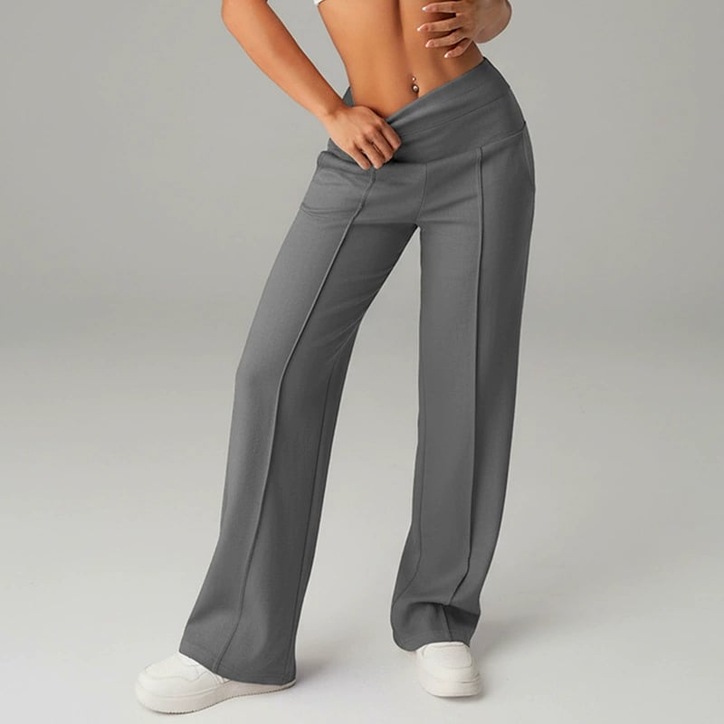 ⏰ 50% de réduction ! 💫 Pantalon droit ample uni pour femme – Confort & Élégance quotidienne ❄️👖