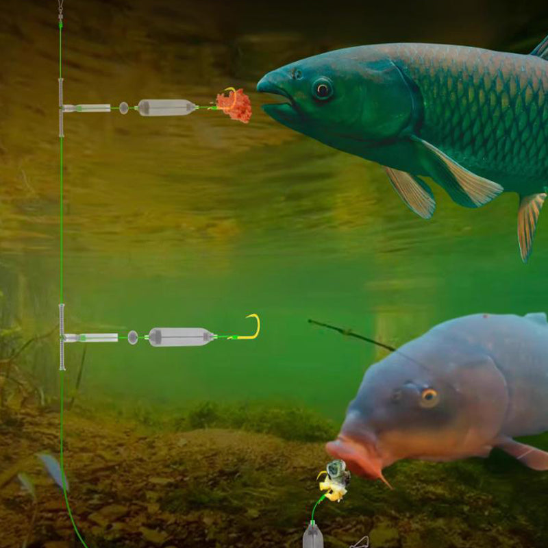 Gréement de pêche de fond anti-dérive à 3 hameçons