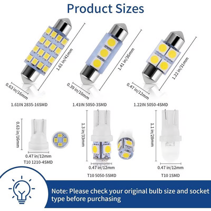 💎 50% DE RÉDUCTION ! 💎 Kit de 42 Pièces d'Éclairage Intérieur pour Voiture – Super Lumineuses, Blanc Pur & Plug & Play 🚗💡