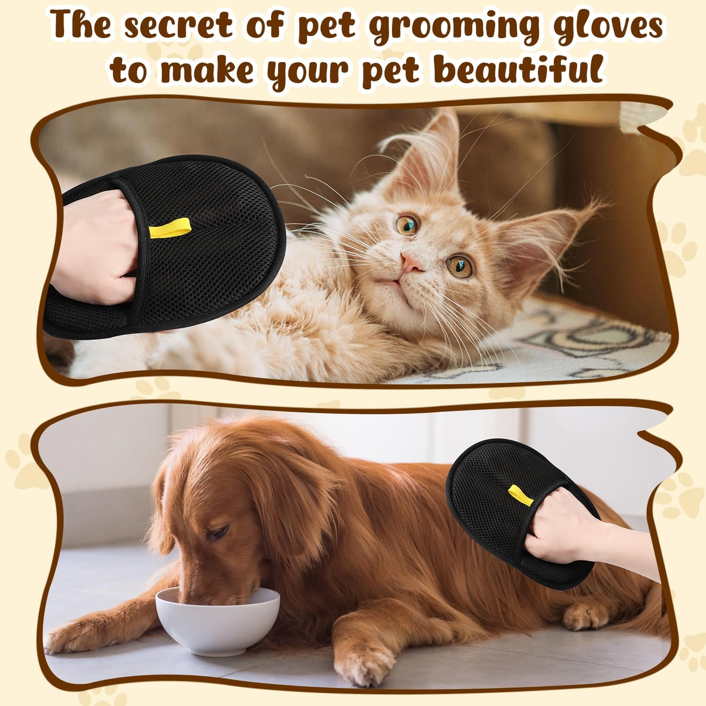 ✨️ Gants antistatiques pour l'épilation des animaux de compagnie