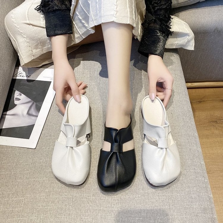 🔥Soldes d'été 52% de réduction👣Mules plates à découpes