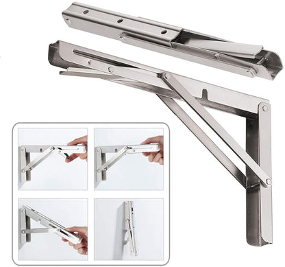 🛠️ 50% DE RÉDUCTION ! 📦 Supports d‘Étagère Pliants DIY – Installation Facile, Gain de Place & Ajustables 🔩