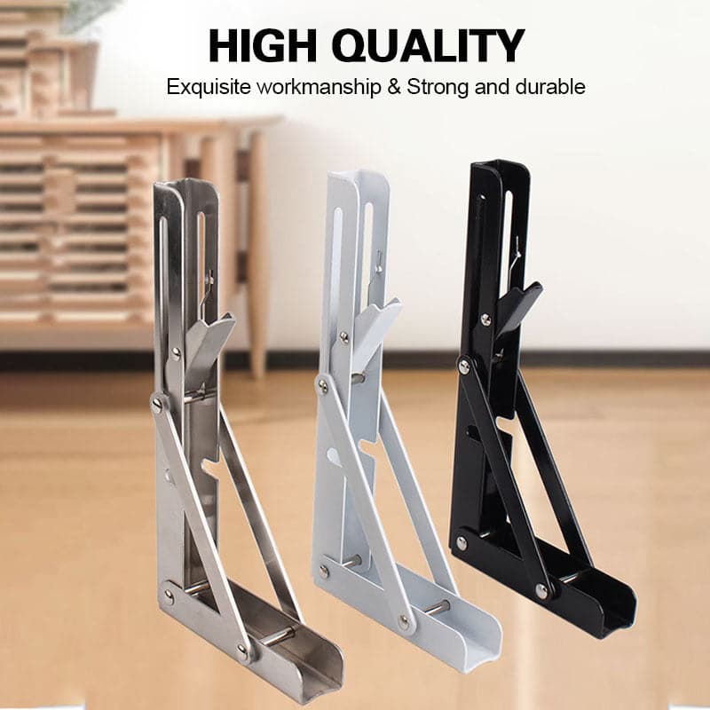 🛠️ 50% DE RÉDUCTION ! 📦 Supports d‘Étagère Pliants DIY – Installation Facile, Gain de Place & Ajustables 🔩