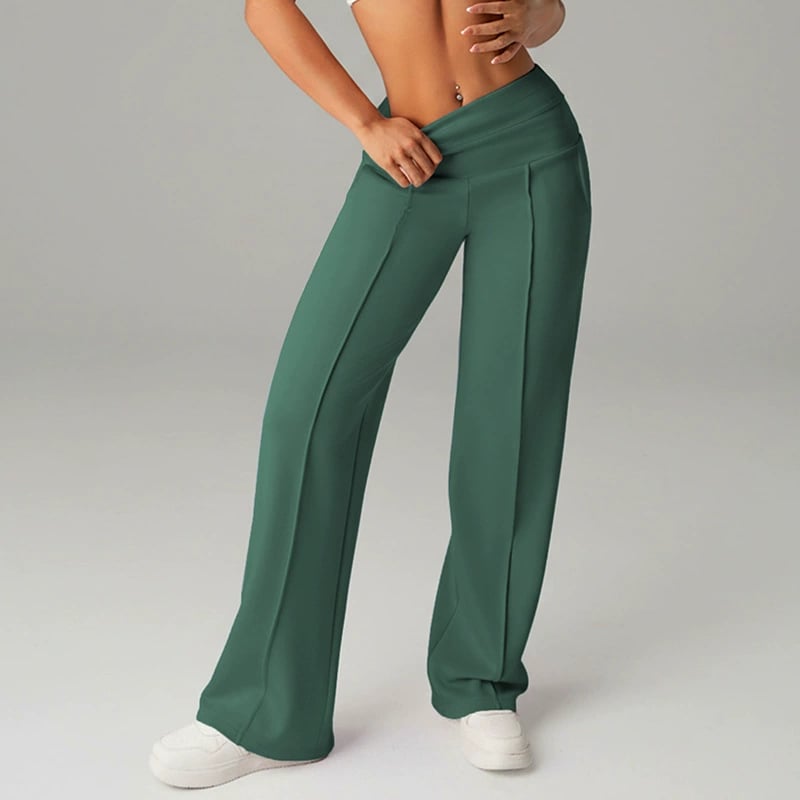⏰ 50% de réduction ! 💫 Pantalon droit ample uni pour femme – Confort & Élégance quotidienne ❄️👖