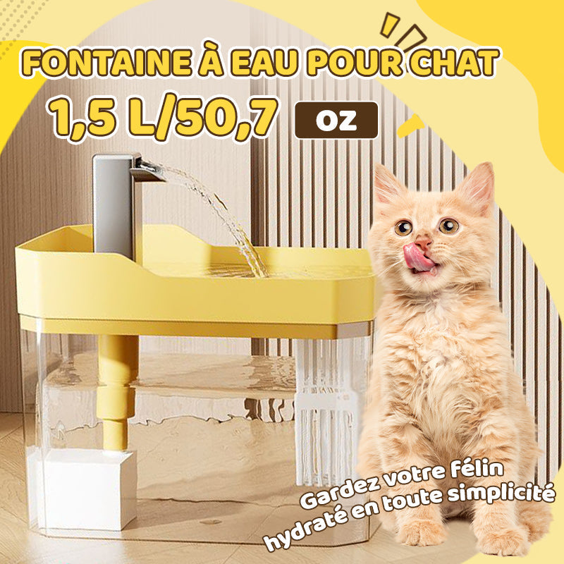 🔥 50% DE RÉDUCTION ! ✨ Fontaine à Eau Automatique pour Animaux - 1.5L Capacité, Fonctionnement Silencieux, Écoulement Continu Stimulant l'Hydratation 🐱💧