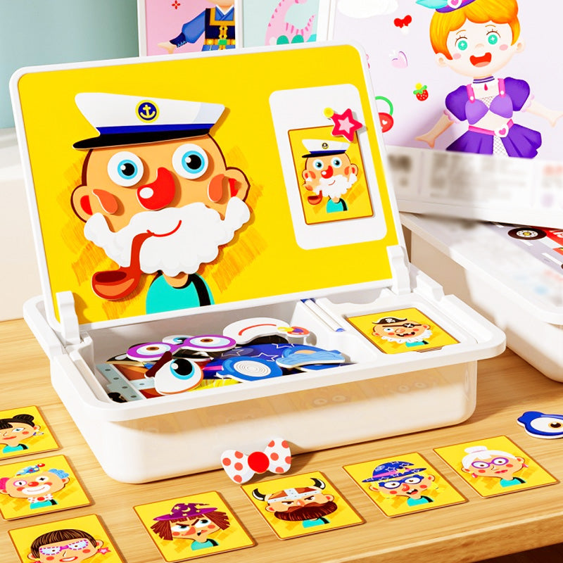 🧩 50% DE RÉDUCTION ! 🎨 Boîte à Puzzle Magnétique Enfant - Jeu Éducatif avec Planche à Dessin et Pièces Colorées 🖍️📦