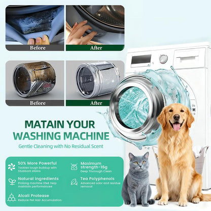 SOPAMI Nettoyant Écologique pour Lave-Linge Élimine les odeurs d'animaux et l'accumulation de poils – pour des machines propres et fraîches !