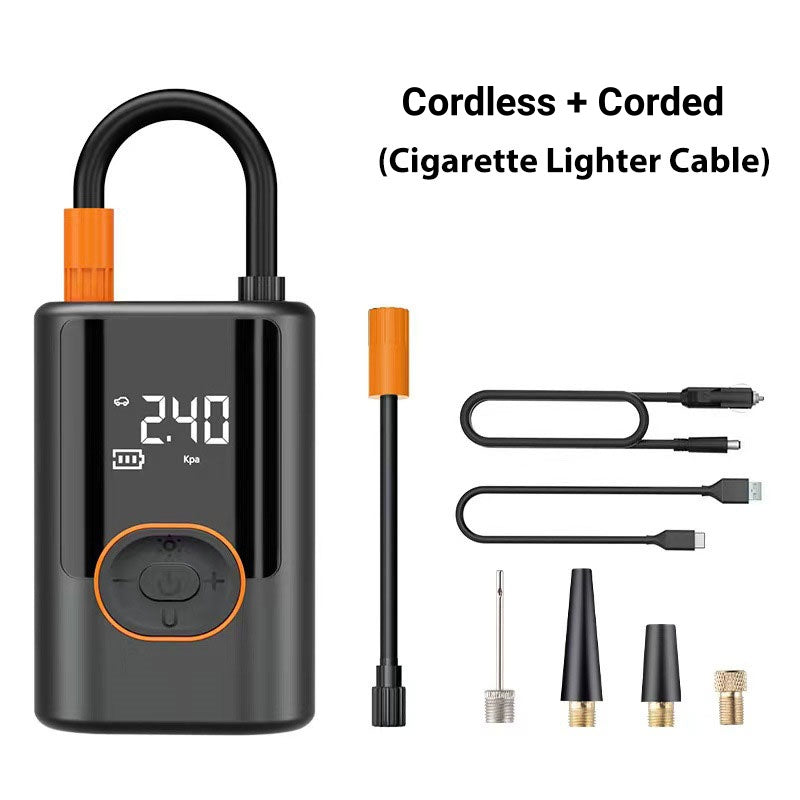 Gonfleur de Pneus de Voiture Portable Multifonction avec Lumière