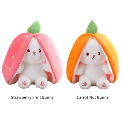 🍓 Promotion Éclair 🍓 Strawberry Bunny se transforme en petit lapin 🎀 Peluche fruitée trop mignonne 🐰