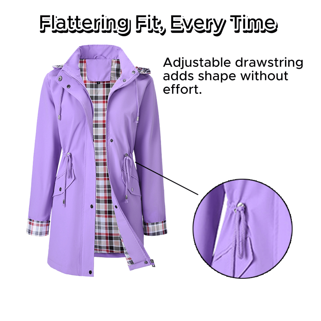 🍂Soldes d'automne 50 %💗🧥Veste imperméable à carreaux ultime pour femmes🍃