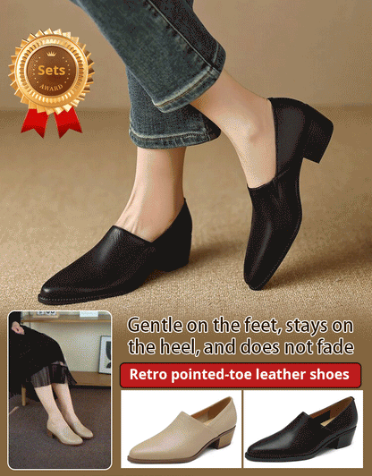 ✨ SOLDES D'AUTOMNE -50% 💕 Chaussures Femme Vintage à Bout Pointu Slip-On Douces