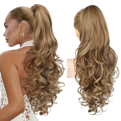 💜 Promotion limitée — 50 % de réduction ! 💜 Extension de queue de cheval ondulée à clip