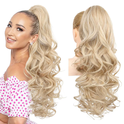 💜 Promotion limitée — 50 % de réduction ! 💜 Extension de queue de cheval ondulée à clip