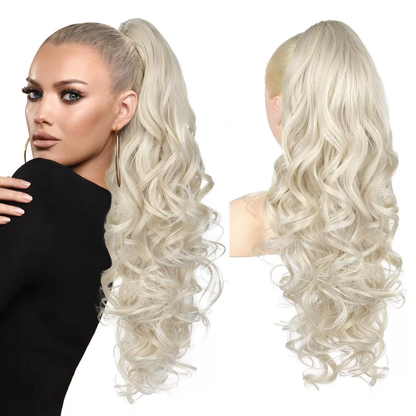 💜 Promotion limitée — 50 % de réduction ! 💜 Extension de queue de cheval ondulée à clip