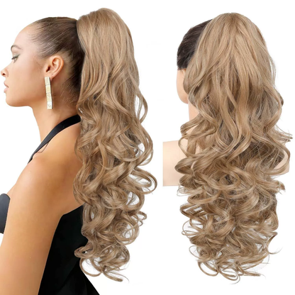 💜 Promotion limitée — 50 % de réduction ! 💜 Extension de queue de cheval ondulée à clip