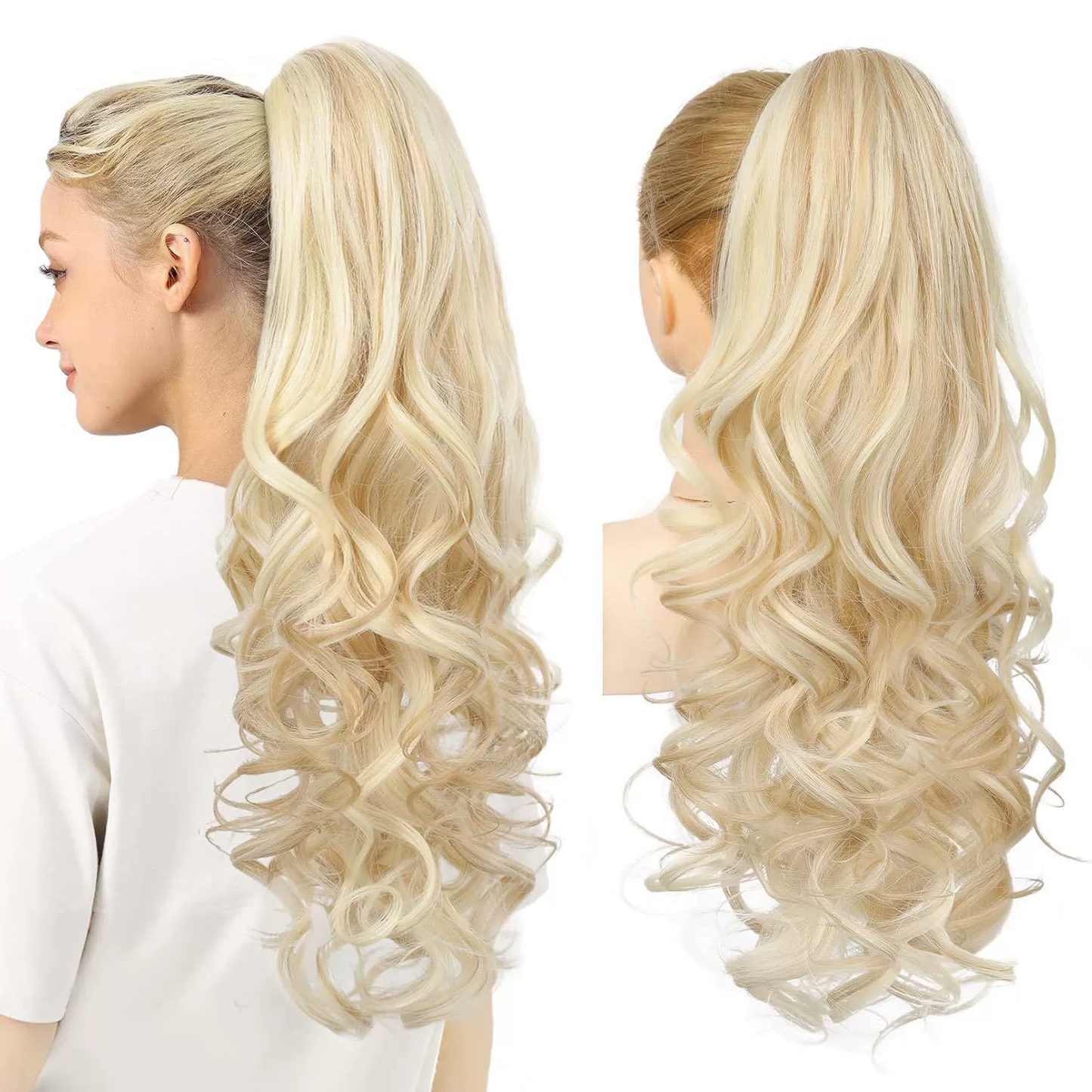 💜 Promotion limitée — 50 % de réduction ! 💜 Extension de queue de cheval ondulée à clip