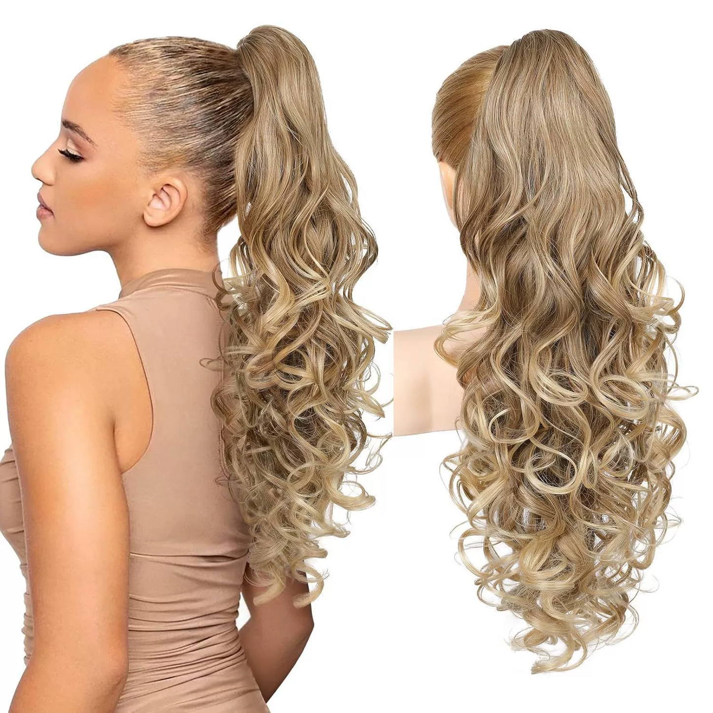 💜 Promotion limitée — 50 % de réduction ! 💜 Extension de queue de cheval ondulée à clip