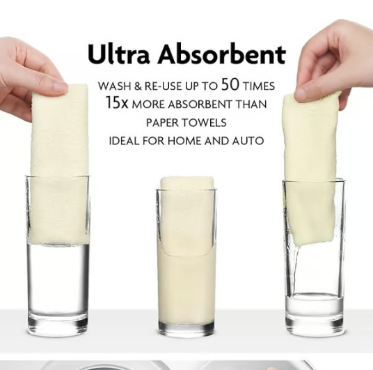 Achetez-en 2 et obtenez-en 1 gratuitement🔥Vente chaude♻️ Rouleau de tissu microfibre réutilisable 🧻