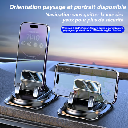 🚗 Support téléphone pour voiture – Rotation 360° 🔄 + Angle entièrement réglable, compatible avec tous les téléphones 💫, stabilité absolue même sur routes de montagne accidentées ! 📱🌀