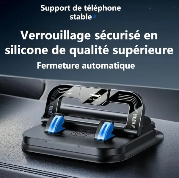 🚗 Support téléphone pour voiture – Rotation 360° 🔄 + Angle entièrement réglable, compatible avec tous les téléphones 💫, stabilité absolue même sur routes de montagne accidentées ! 📱🌀