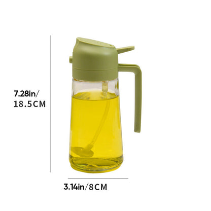 Vaporisateur et Distributeur d'Huile 2-en-1 en Verre