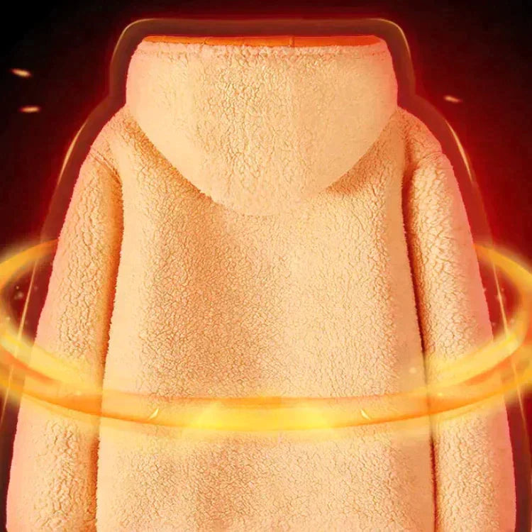 🎁Veste chaude rembourrée double couche unisexe