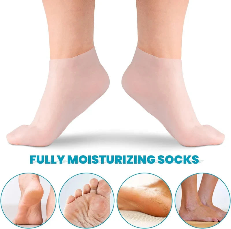 Masque hydratant pour les pieds Chaussettes en silicone protectrices et exfoliantes