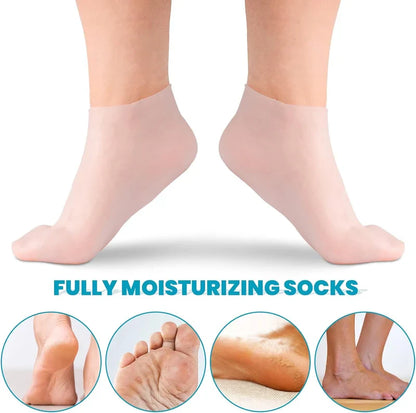 Masque hydratant pour les pieds Chaussettes en silicone protectrices et exfoliantes