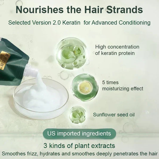 🔥💆‍♀️ Crème lissante hydratante – Répare les cheveux abîmés avec kératine polypeptidique 🎁 Achetez-en 2, obtenez-en 1 GRATUIT ! ✨