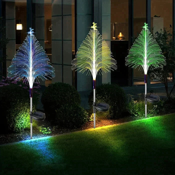 🔥Promotion de Noël 50% de réduction - 🎄7 arbres de Noël solaires à couleurs changeantes Lumières🎄