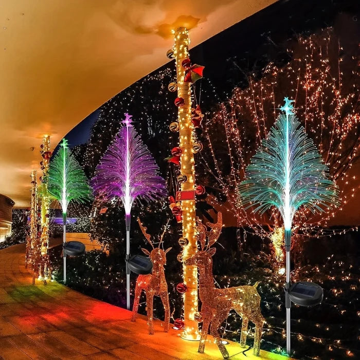 🔥Promotion de Noël 50% de réduction - 🎄7 arbres de Noël solaires à couleurs changeantes Lumières🎄