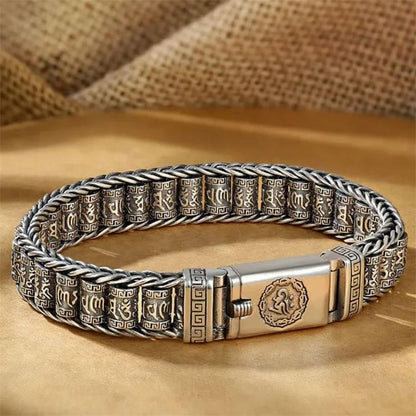 💎 60% DE RÉDUCTION ! 💎 Bracelet Roue de Prière Tibétaine – Argent 925, Porte-Bonheur & Cadeau Saint-Valentin