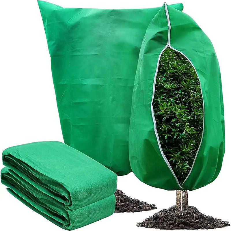 📢📢5 dernières heures : Grande vente⏰⏰🎄 Sac à cordon épais en tissu végétal Housses de protection contre le gel