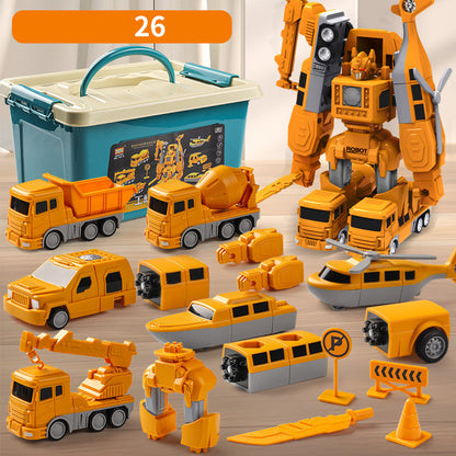 🎁Jouets assemblés pour voitures à transformation magnétique (LIVRAISON GRATUITE)🤖