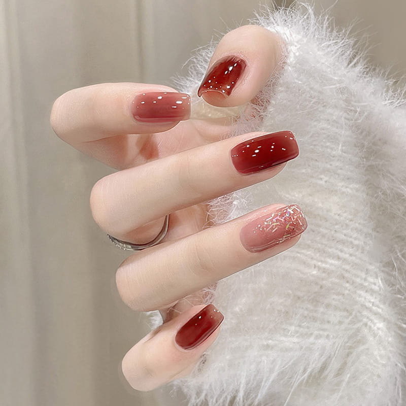 🎄 Promotion Exceptionnelle de Noël🎁Ensemble de vernis à ongles bicolores à paillettes tendance💄💅