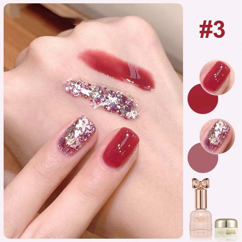 🎄 Promotion Exceptionnelle de Noël🎁Ensemble de vernis à ongles bicolores à paillettes tendance💄💅