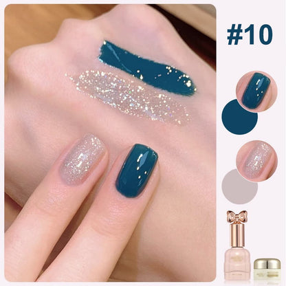 🎄 Promotion Exceptionnelle de Noël🎁Ensemble de vernis à ongles bicolores à paillettes tendance💄💅
