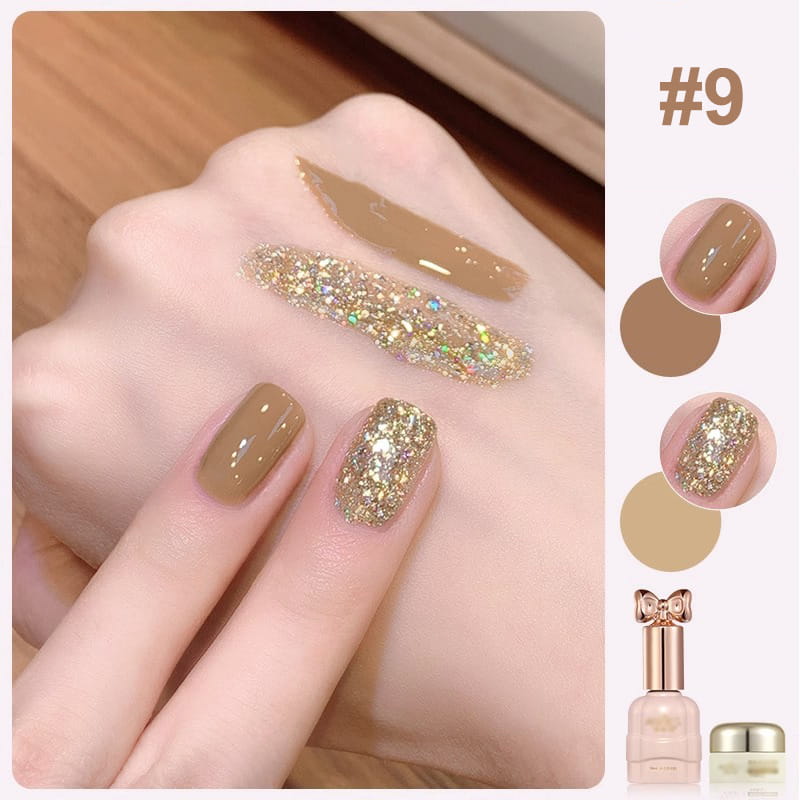 🎄 Promotion Exceptionnelle de Noël🎁Ensemble de vernis à ongles bicolores à paillettes tendance💄💅