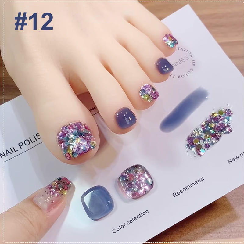 🎄 Promotion Exceptionnelle de Noël🎁Ensemble de vernis à ongles bicolores à paillettes tendance💄💅