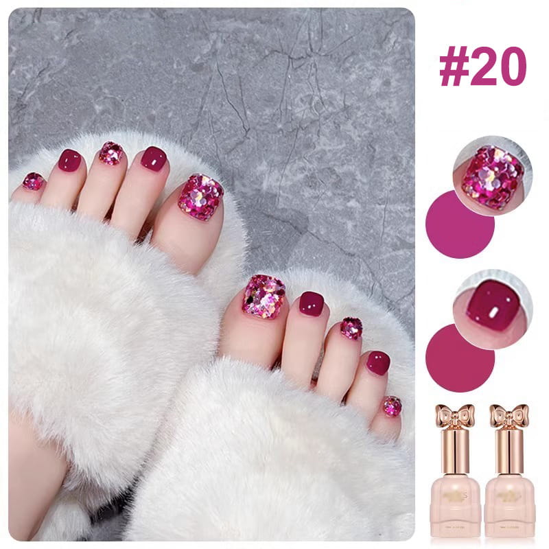 🎄 Promotion Exceptionnelle de Noël🎁Ensemble de vernis à ongles bicolores à paillettes tendance💄💅