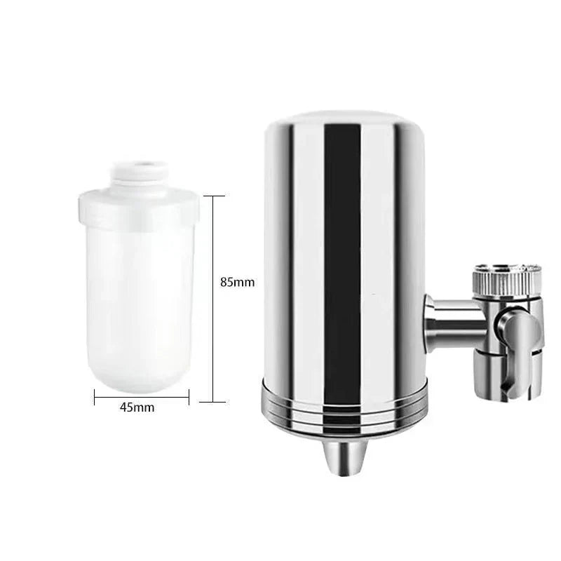 Purificateur d'eau pour robinet ménager en acier inoxydable sans installation